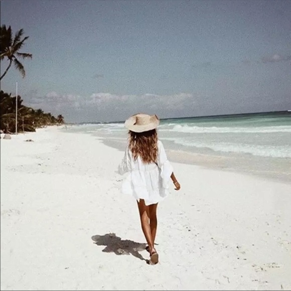 RESTOCKED! White Eyelet Beach Coverup - Picture 4 of 6